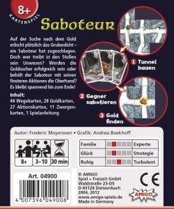 Amigo 04900 gra planszowa Saboteur 30 min Gra karciana Taktyczny 2