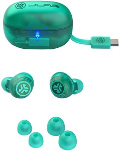 Słuchawki 4kom.pl JLab Go Pop ANC Zestaw słuchawkowy True Wireless Stereo (TWS) Douszny Połączenia/muzyka Bluetooth Morski, Przezroczysty 4