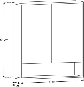 Stamar Szafka z lustrem 80cm 2 drzwi 8