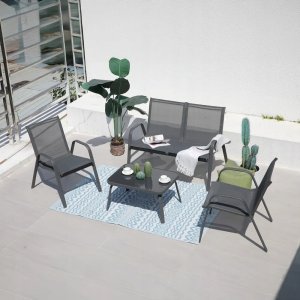 Gardena Garden furniture set Rivet KD Black 2