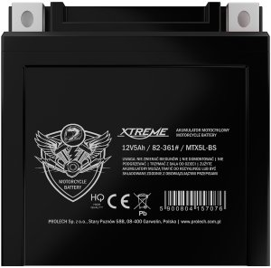 Blow 82-361# Akumulator motocyklowy 12v 5ah xtreme prawy+ 3