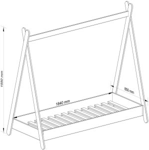 Fabryka Mebli Akord Łóżko dziecięce, materac, stelaż, LIVI, 184x85 cm, białe | TYLETEGOTU 4