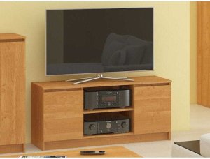Fabryka Mebli Akord Szafka rtv, półki, Nova, 120x40x55 cm, olcha, mat | TYLETEGOTU 4