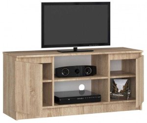 Fabryka Mebli Akord Szafka rtv, półki, Nova, 120x40x55 cm, dąb sonoma, mat | TYLETEGOTU 2