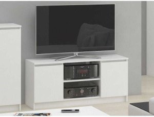 Fabryka Mebli Akord Szafka rtv, stolik, Nova, 140x40x55 cm, biel, mat | TYLETEGOTU 3