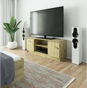 Fabryka Mebli Akord Szafka rtv, stolik, Nova, 140x40x55 cm, dąb artisan, mat | TYLETEGOTU 3