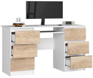 Biurko Fabryka Mebli Akord Core Białe 135 cm x 50 cm 2