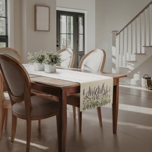 Witek Home Bieżnik gobelinowy na stół 40x100 naturalny zielony lawenda 6