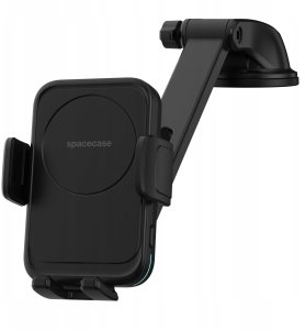 spacecase na telefon samochodowy na szybę deskę SPACECASE AutoLock z ładowarką indukcyjną QI 15W Czarny 12