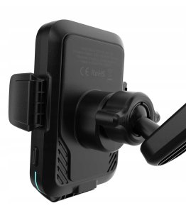 spacecase na telefon samochodowy na szybę deskę SPACECASE AutoLock z ładowarką indukcyjną QI 15W Czarny 14