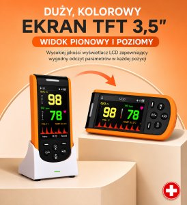Pulsoksymetr IMDK Profesjonalny pulsoksymetr medyczny dla noworodków dzieci i dorosłych z APP 3