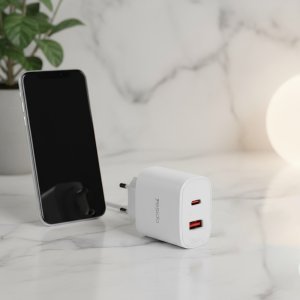 Ładowarka Yesido Adapteris PD20 + QC18 Fast chagrer YC02E White YC02E 3