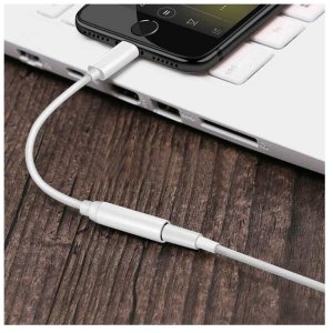 Adapter AV iLike AX5 Adapter Durable TPE Audio Cable from Lightning male to 3.5mm plug white DAC version ILK-AX5 5