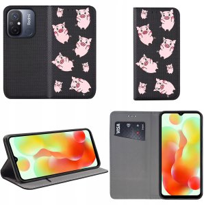 krainaGSM Do Xiaomi Redmi 12C Magnet Wzory Case + Szkło 2