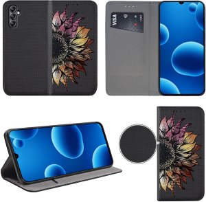 krainaGSM Etui Do Samsung A13 5G / A04S Magnet Wzory + Szkło 3