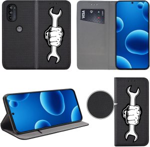 krainaGSM Do Motorola Moto G52 Magnet Wzory Case + Szkło 9H 2