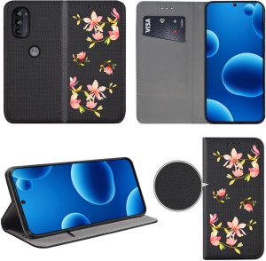 krainaGSM Do Motorola Moto G52 Magnet Wzory Case + Szkło 9H 2