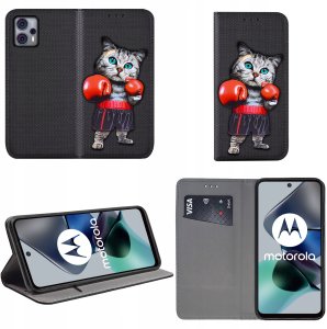 krainaGSM Do Motorola Moto G13|G23 Magnet Wzory Case + Szkło 9H 3