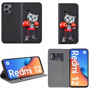 krainaGSM Do Xiaomi Redmi 12 4G Magnet Wzory Case Szkło 3