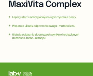 LAB V Lab-v MaxiVita Complex - mieszanka paszowa uzupełniająca multiwitaminowa, w formie płynnej, przeznaczona dla drobiu grzebiącego, drobiu wodnego, gołębi, świń, bydła, owiec i kóz 1000 ml 2