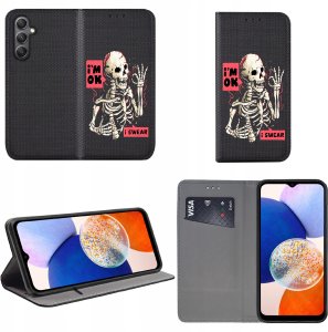 krainaGSM Etui Do Samsung Galaxy A14 | A14 5G Magnet Wzory Case + Szkło 9H 2