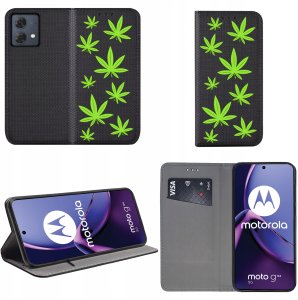 krainaGSM Etui Do Motorola Moto G84 5G Magnet Wzory Case Portfel + Szkło 9H 2