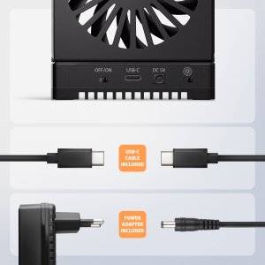 Stacja dokująca Axagon AXAGON stacja dokująca USB-C 20Gb/s dla 2× dysków M.2 NVMe/SATA SSD z funkcją klonowania 8