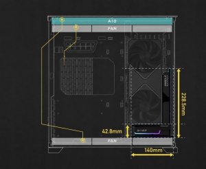 EZDIY-FAB Shield ARGB pionowy uchwyt do karty graficznej GPU Taśma PCIE 5.0 4