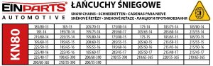 Einparts Automotive EINPARTS Łańcuchy śniegowe 12 MM do opony uniwersalne z napinaniem dwa etapy 8