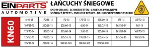 Einparts Automotive EINPARTS Łańcuchy śniegowe 12 MM do opony uniwersalne z napinaniem dwa etapy 8
