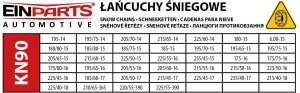 Einparts Automotive EINPARTS Łańcuchy śniegowe 12 MM do opony uniwersalne Z napinaniem dwa etapy 8