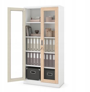 Jan Nowak AMELIA cabinet ECO* WHITE RAL9003 SONOMA OAK H1850*W900*D400 3