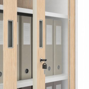 Jan Nowak AMELIA cabinet ECO* WHITE RAL9003 SONOMA OAK H1850*W900*D400 4
