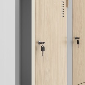Jan Nowak JULIA cabinet ECO* WHITE RAL9003 + WOODGRAIN H1850*W800*D450 2