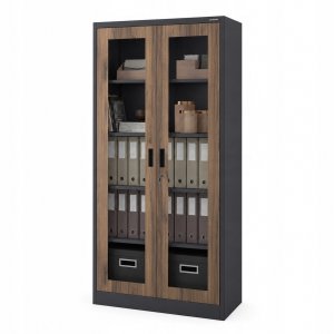 Jan Nowak AMELIA cabinet ECO* ANTHRACITE RAL7016 WOODGRAIN H1850*W900*D400 2