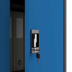 Jan Nowak ALEX cabinet Anthracite RAL7016 + Blue RAL5017 H1850*W450*D400 3