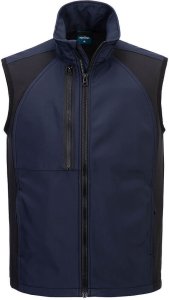 4kom.pl CD876 Kamizelka Softshell ECO* WX2 (2L) czarny 5XL 3