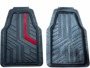 Einparts Automotive EINPARTS DYWANIKI GUMOWE DO AUTA 2 SZTUKI PVC Z CZERWONYM PASKIEM ZESTAW 4