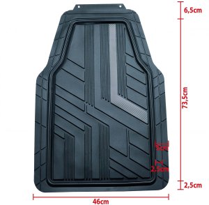Einparts Automotive EINPARTS DYWANIKI GUMOWE 2 SZTUKI DO AUTA PVC ZESTAW Z MOŻLIWOŚCIĄ DOCIĘCIA 6