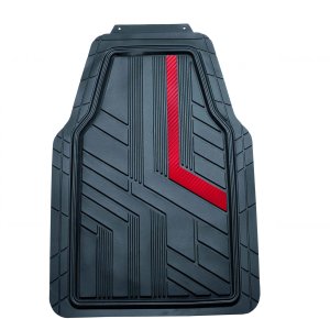 Einparts Automotive EINPARTS DYWANIKI GUMOWE DO AUTA 4 SZTUKI PVC Z CZERWONYM PASKIEM ZESTAW 2