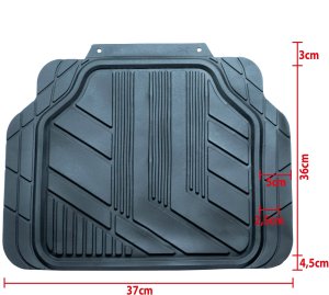 Einparts Automotive EINPARTS DYWANIKI GUMOWE DO AUTA 4 SZTUKI PVC Z CZERWONYM PASKIEM ZESTAW 9