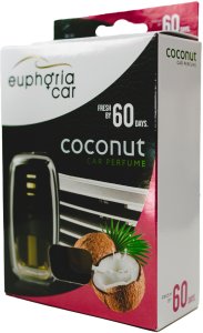 PLANTES&PARFUMS PROVENCE EUPHORIA CAR COCONUT DYFUZOR ZAPACHOWY DO SAMOCHODU ZAPACH KOKOS I WANILIA 3
