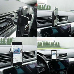 Einparts Automotive EINPARTS UCHWYT DO TELEFONU Z REGULOWANĄ DOLNĄ PÓŁKĄ DO KRATKI NAWIEWU 360 8