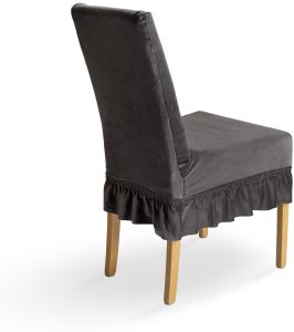 Aptel Pokrowiec na krzesło wodoodporny falbanka 35x55x30 cm stalowy 2