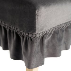 Aptel Pokrowiec na krzesło wodoodporny falbanka 35x55x30 cm stalowy 4
