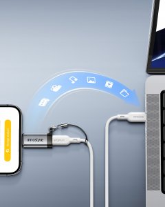 Adapter USB Innostyle USB-C - Lightning Szary 4