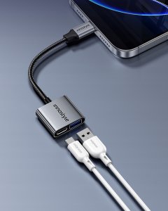 Adapter USB Innostyle USB-C - USB-A + USB-C Szary 2