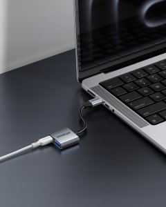 Adapter USB Innostyle USB-C - USB-A + USB-C Szary 5