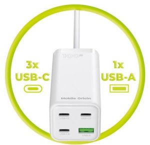 Ładowarka Mobile Origin Ładowarka GAN 100W COMPACT MULTIHUB PW18 3X USB-C + USB-A 4