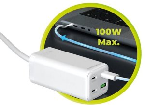 Ładowarka Mobile Origin Ładowarka GAN 100W COMPACT MULTIHUB PW18 3X USB-C + USB-A 5